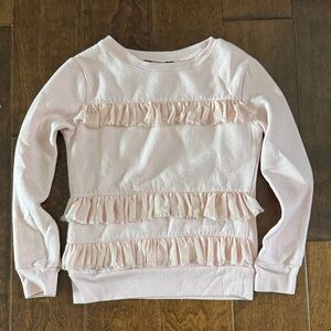 Bebe Light Pink Ruffle Sweatshirt